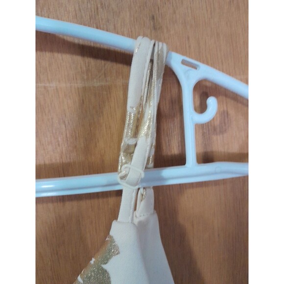 B Darlin Dress 13-14 Jr  Ivory-Gold Floral Fit-Flare Mini-NWT FROM Macys FORMAL - Picture 5 of 16